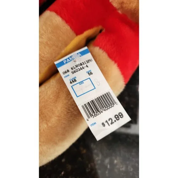 Vintage Disney Winnie the Pooh Size 7-8 Plush Fuzzy Unisex Slippers Shoes - Picture 3 of 6